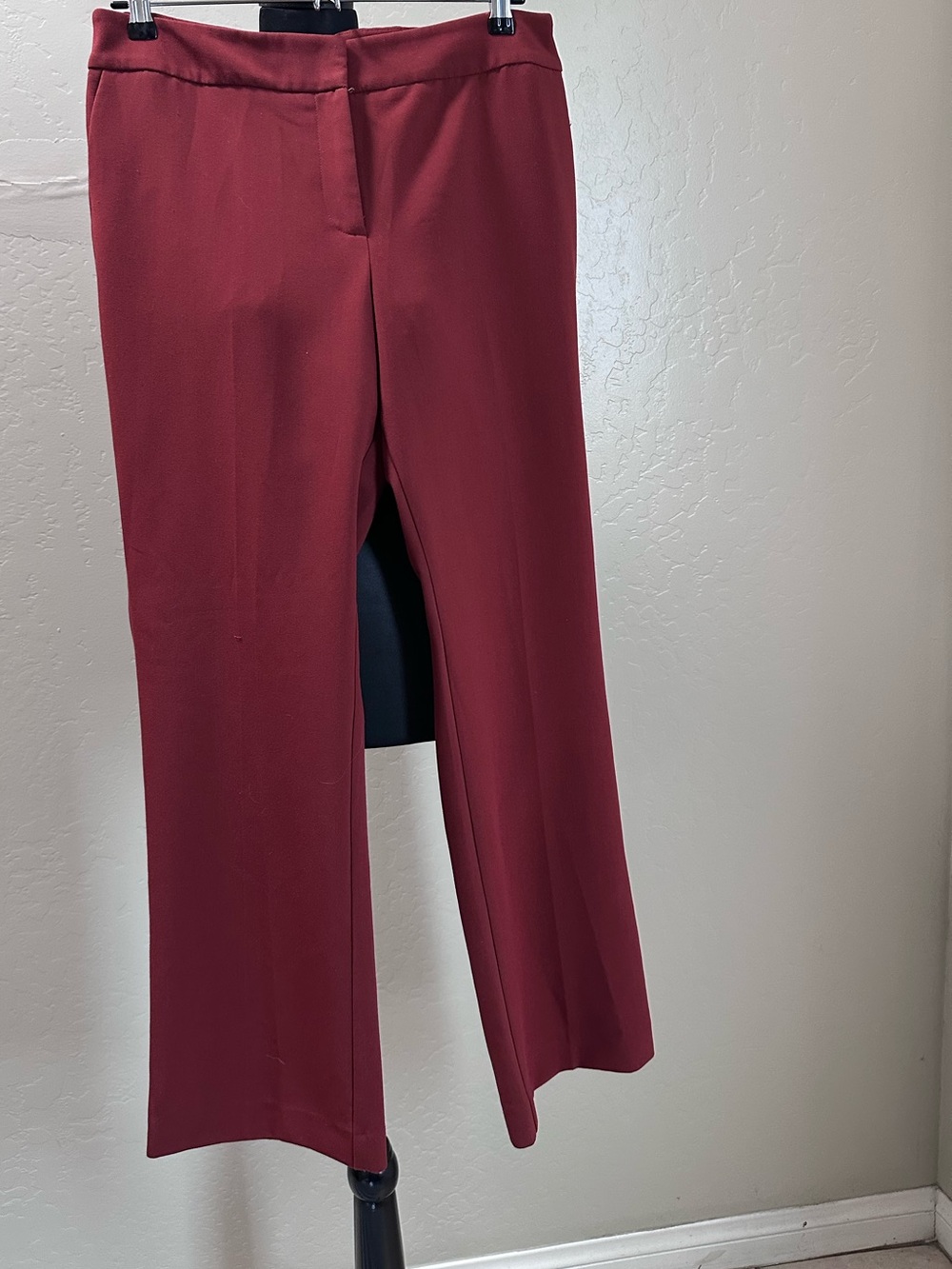 Ann Taylor Factory Petite Wine-Red Dress Pants